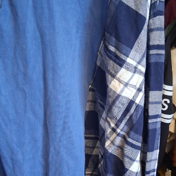 Upcycled Falls Creek Blue Plaid Zip Up Sweater - Picture 3 of 5